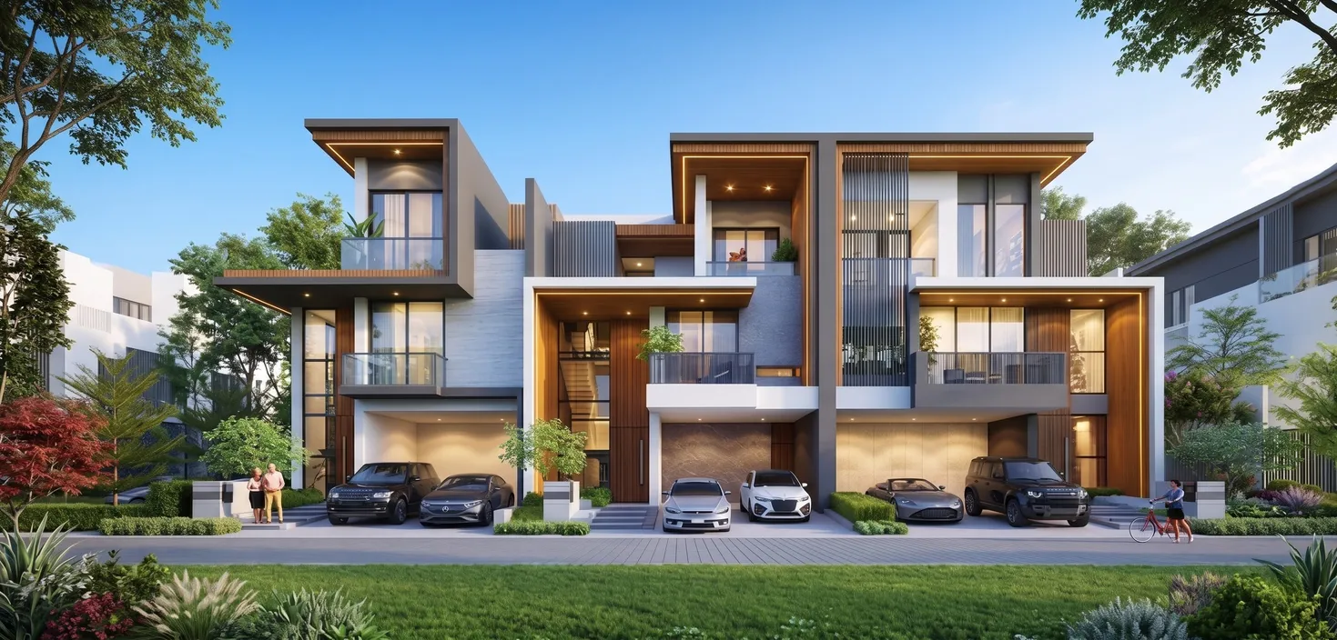 Aerial view of Shila at Sawangan township – a premium lakeside residential area in Sawangan, Depok